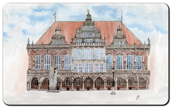 Frühstücksbrettchen Rathaus Bremen9
