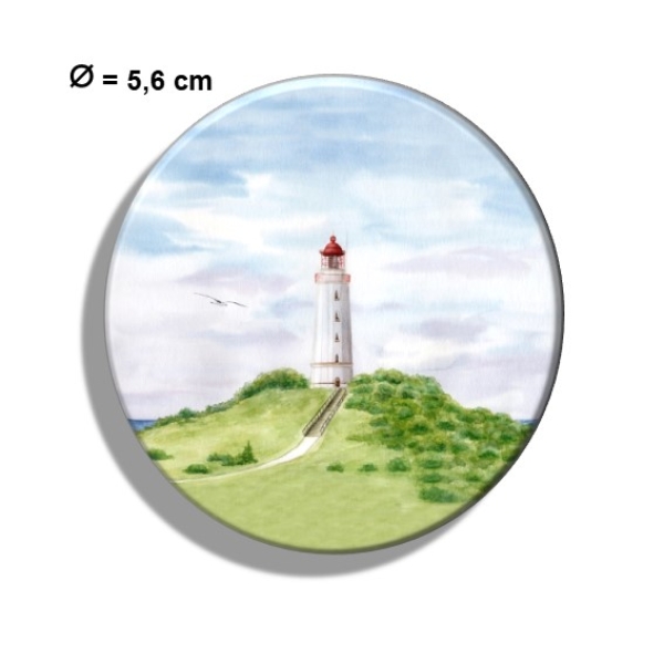 Kühlschrankmagnet m. Flaschenöffner Aquarell Maritim Kunst Druck Kunstdruck Ostsee Leuchtturm Dornbusch Hiddensee Rügen