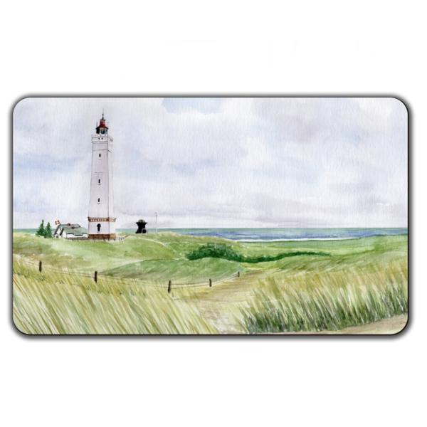 Frühstücksbrettchen Brettchen Leuchtturm Blåvand Blavand Weg zum Leuchtturm DK02