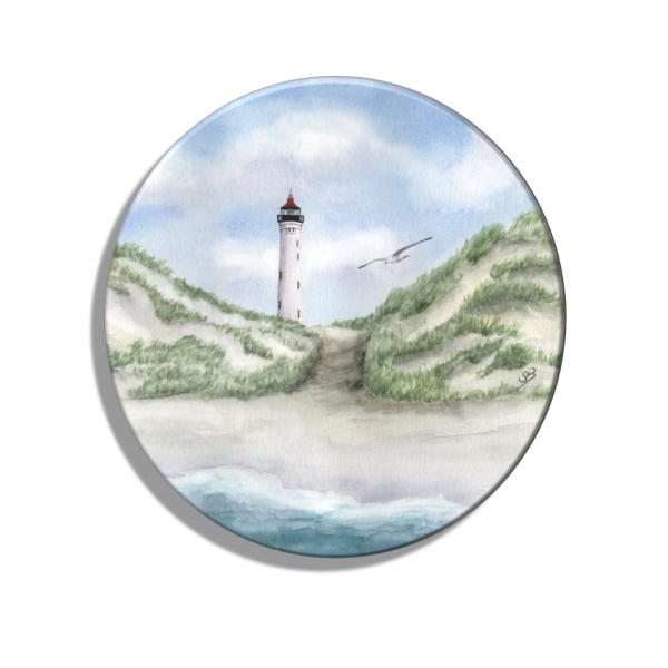 Kühlschrankmagnet m. Flaschenöffner Leuchtturm Lyngvig in der Düne - DK58