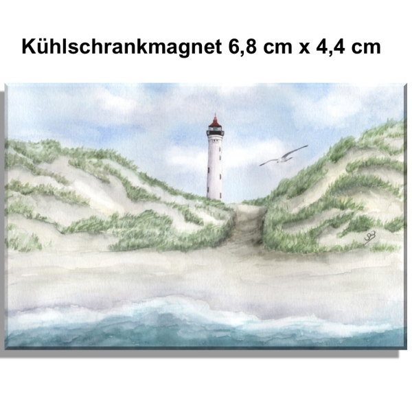 Kühlschrankmagnet Leuchtturm Lyngvig in der Düne - DK58
