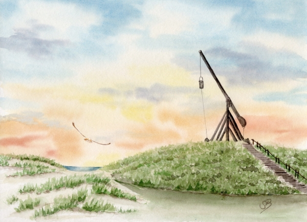 Poster DIN-A3 Aquarell Maritim Kunst Druck Kunstdruck Nordsee Dänemark Danmark  Leuchtturm Skagen