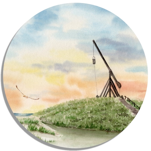Untersetzer Glasuntersetzer rund 9,5 cm Aquarell Maritim Kunst Druck Kunstdruck Nordsee Dänemark Danmark Leuchtturm Skagen