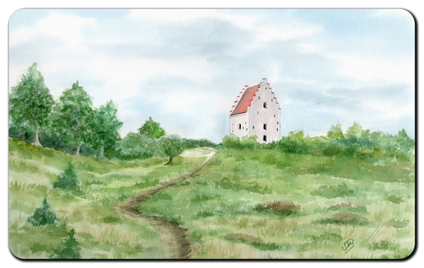 Frühstücksbrettchen Brettchen  Skagen versandete Kirche - DK71