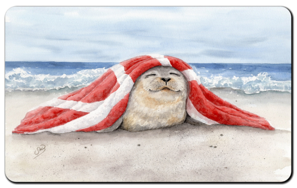 Frühstücksbrettchen Brettchen Seehund Decke DK83