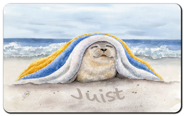 Frühstücksbrettchen Brettchen - Seehund Decke  - DK83-Juist