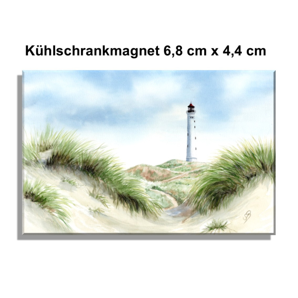 Fridge magnet Lyngvig lighthouse in the dune - DK93