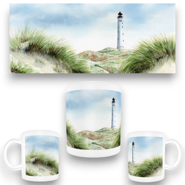 Cup Coffee Cup Mug Lyngvig lighthouse in the dune - DK93