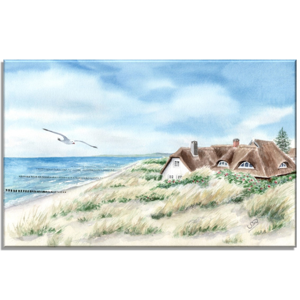 Stretcher frame canvas 40 x 30 cm - House in the Dunes – Fi1