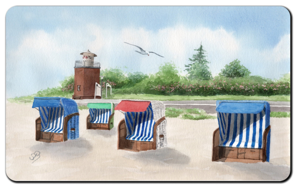 Breakfast board Föhr Lighthouse Beach chairs on the beach - Föhr8