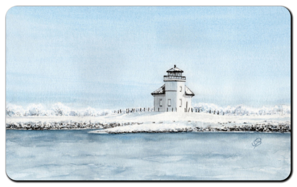 Frühstücksbrettchen Brettchen Leuchtfeuer Juelssand Elbe Hamburg - HH10