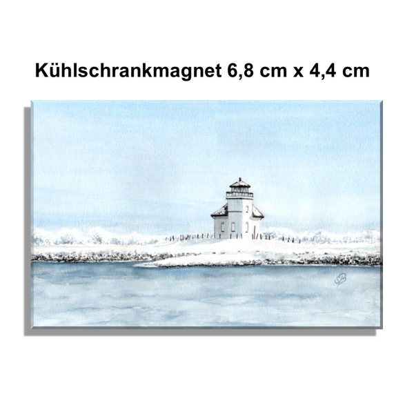 Kühlschrankmagnet Leuchtfeuer Juelssand Elbe Hamburg - HH10