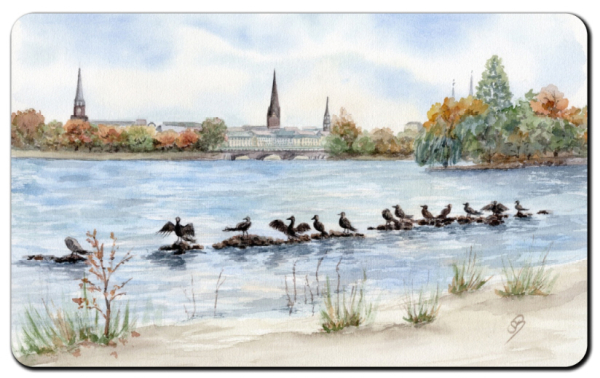 Frühstücksbrettchen Brettchen Hamburg - Außenalster - HH11