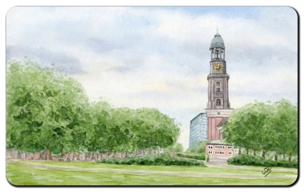 Frühstücksbrettchen Brettchen - Hamburg Hauptkirche St. Michaelis Michel HH4
