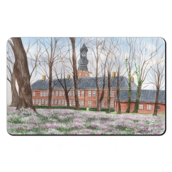 Breakfast Board Watercolor Maritime Art Print North Sea Castle Park - Husum