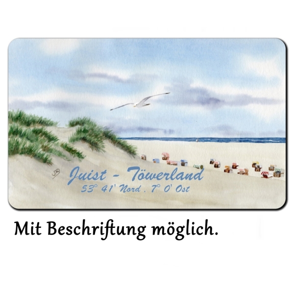 Breakfast board  Juist - dune and wide beach with seagull - Juist 10