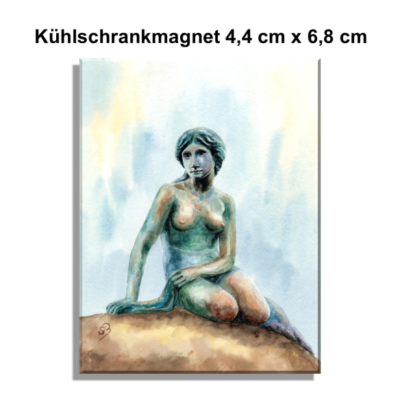 Kühlschrankmagnet  Kopenhagen - Statue "Kleine Meerjungfrau" - Kop1