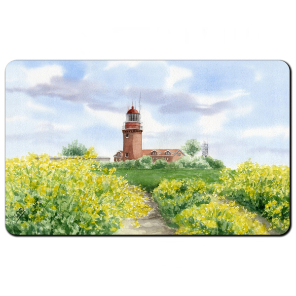 Breakfast Board Watercolor Maritime Art Print Baltic Sea Kühlungsborn Lighthouse