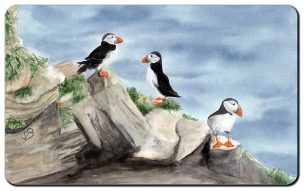 Frühstücksbrettchen Brettchen Papageientaucher Puffin – NO13