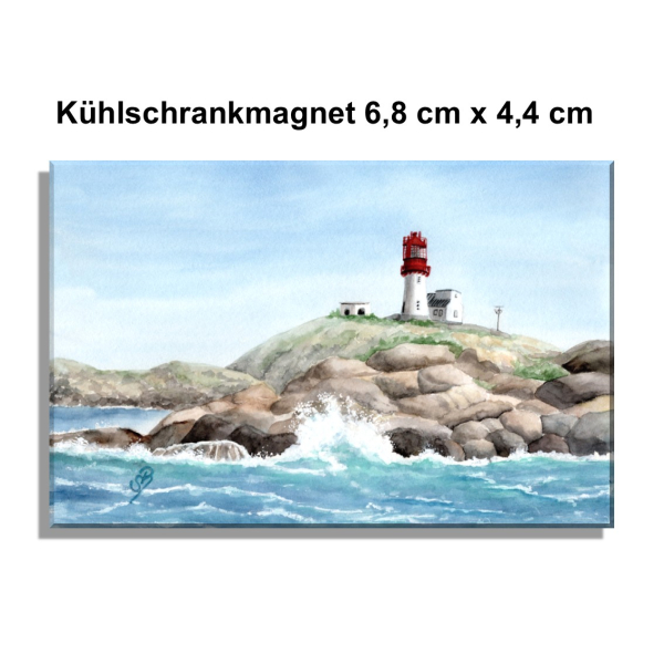 Fridge magnet watercolor art print Norway Norge Lindesnes Fyr Lighthouse