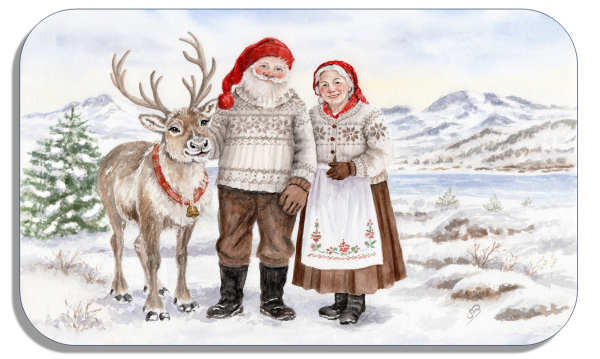 Frühstücksbrettchen Brettchen Weihnachten Weihnachtsmann Julenissen - NO32