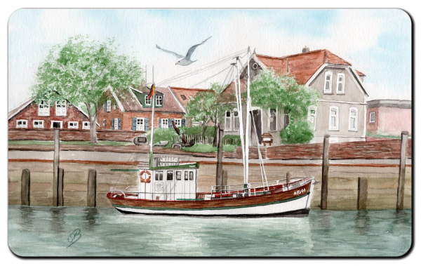 Frühstücksbrettchen Brettchen Fischerboot Neuharlingersiel OFL12