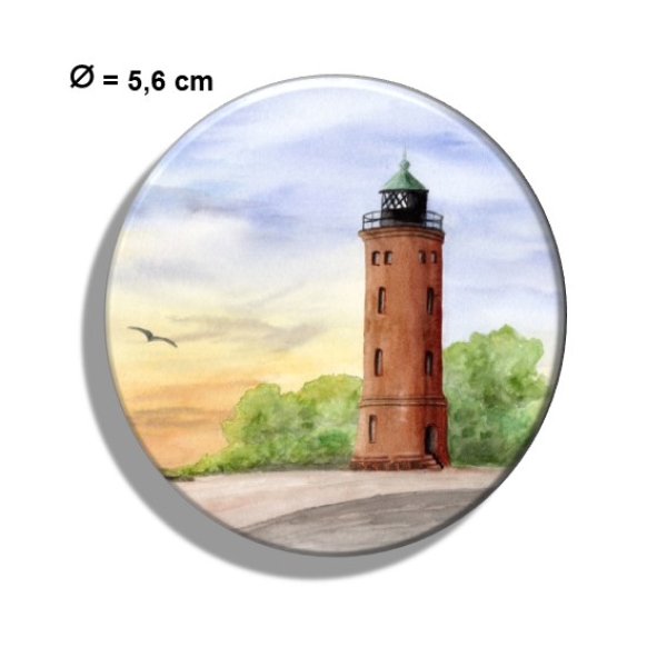 Kühlschrankmagnet m. Flaschenöffner  Aquarell Maritim Kunst Druck Kunstdruck Nordsee St. Peter Ording SPO Westerhever Leuchtturm Meer Strand