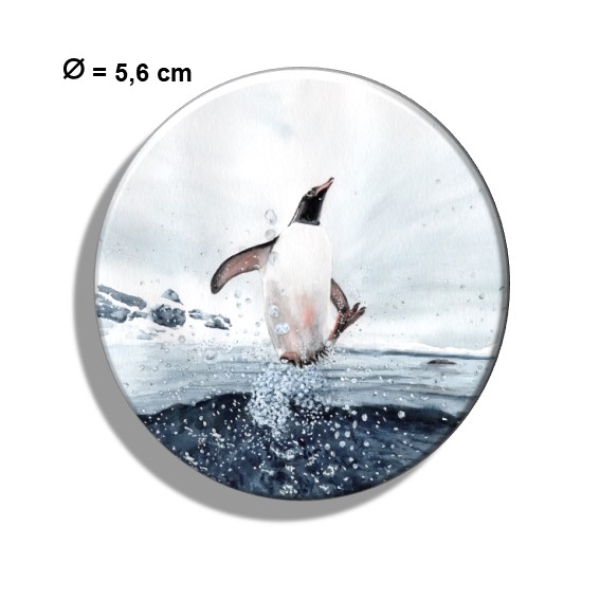 Kühlschrankmagnet m. Flaschenöffner Aquarell Kunst Druck Kunstdruck Pinguin
