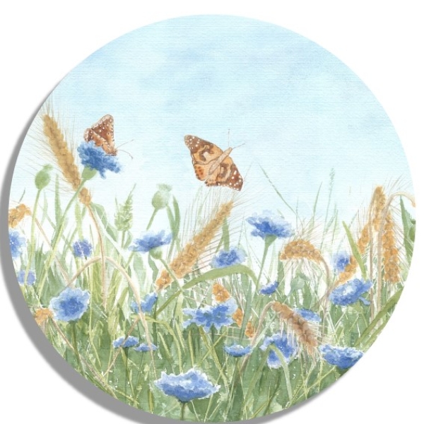 Coasters glass coasters 9,5 x  9,5 cm watercolor art print squirrel