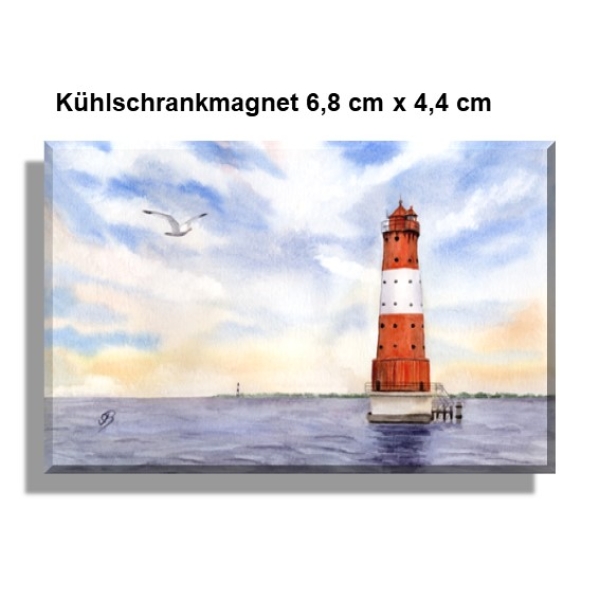 Fridge magnet  Watercolor Maritime Art Print North Sea Wilhelmshaven Lighthouse Arngast