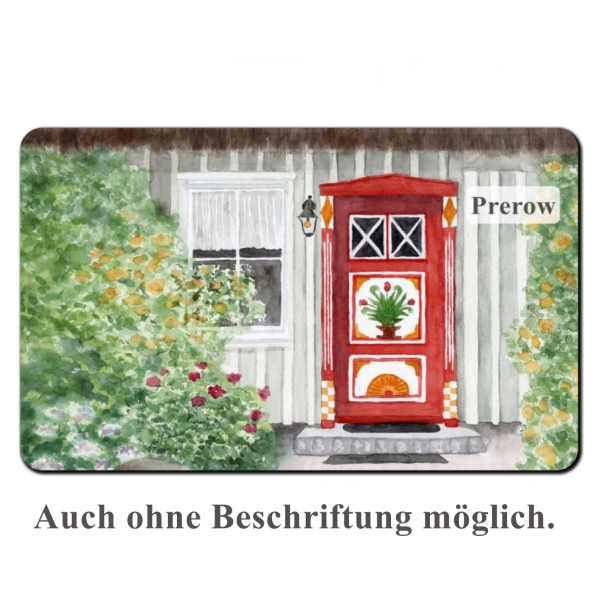 Frühstücksbrettchen Brettchen Folienmagnet Aquarell Maritim Kunst Druck Kunstdruck Ostsee bemalte Tür Z1 Darß Zingst  Prerow