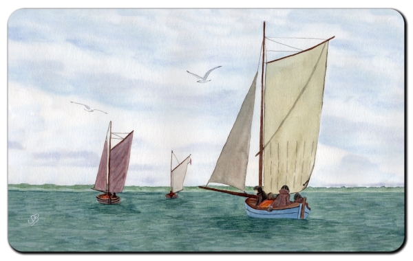 Breakfast board Zeesenboote Sailboats Boddenkette of Fischland-Darß-Zingst - Z3