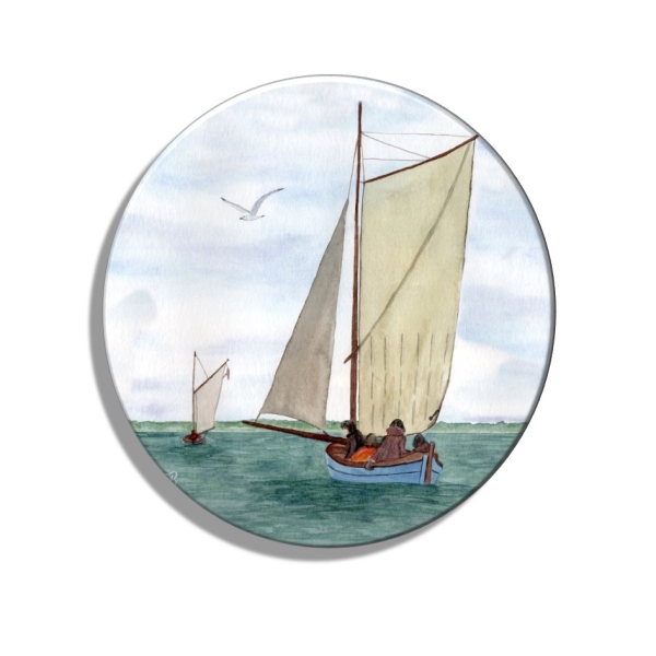 Kühlschrankmagnet m. Flaschenöffner Zeesenboote Segelboote Boddenkette von Fischland-Darß-Zingst - Z3