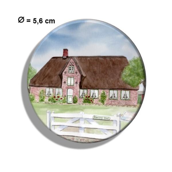 Fridge magnet with bottle opener Watercolor Maritime Art Print North Sea Amrum Island Öömrang House Museum