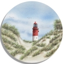 Coasters Glass coasters around 9.5 cm lighthouse in the dune - Amrum 6