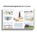 Fridge magnet Borkum Collage 2 with coordinates