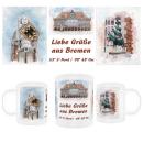 Tasse Becher Kaffeebecher Bremen Collage