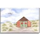 Leinwand 30 x 20 cm Keilrahmen Canvas-Leinen Rettungsstation in den Dünen DK27