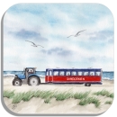 Coasters glass coasters 9,5 x  9,5 cm Skagen Grenen Sandormen DK70