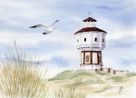 Postkarte DIN-A6 Wasserturm Langeoog1