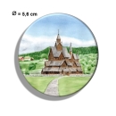 Kühlschrankmagnet m. Flaschenöffner Stabkirche NO1