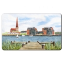 Frühstücksbrettchen Brettchen Rostock vom Flußufer Warnow RO1