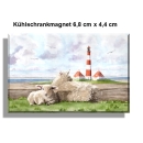 Kühlschrankmagnet Schafe am Leuchtturm SPO9