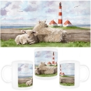 Tasse Becher Kaffeebecher Schafe am Leuchtturm SPO9