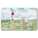 Frühstücksbrettchen Brettchen Leuchtturm mit Schafe Sylt24